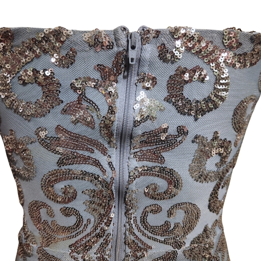 Windsor Carter Sequin Scroll A-line Formal Dress - Picture 13 of 15